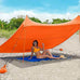 Family Beach Sun Shade Canopy w/Carry Bag and Accessories - 2 Sizes, 3 designs