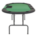 Casino Poker Table 3 Fold Oval Green - 9 Players