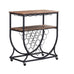LuxLiving Vintage Style Wine Rack Cart with Glass Holder - Brown