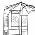 Argento Wrought Iron Rose Arch/Pavilion - 250 cm H