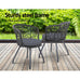 Aria Patio Chairs and Table – Black