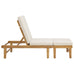 Martinique Acacia Sun Lounge Chair & Ottoman Set