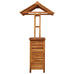 Yarah Acacia Wood Outdoor Bar Table w/Rooftop - 122x106x217 cm