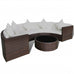 Amata 6 Piece Rattan Garden Lounge Set with Cushions - Brown or Black