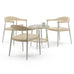Matera 3 Seater Beige Rattan Outdoor Coffee Table & Armchair Set