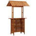 Yarah Acacia Wood Outdoor Bar Table w/Rooftop - 122x106x217 cm