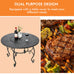 Jalisco Patio Fire Pit Table - 35.5" w/BBQ Grate