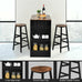Aubrey 3Pc Bar Table Set/Dining Table w/2 Stools