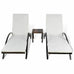 Silvana Sun Loungers Pair with Table Poly Rattan - 3 Colours