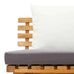 Ximeno Day Bed in Solid Acacia Wood w/Cushions - 200x65 cm