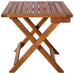 Celestina Solid Acacia Wood Sunlounger w/Garden Table