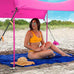 Family Beach Sun Shade Canopy w/Carry Bag and Accessories - 2 Sizes, 3 designs