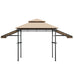 Laurent 2-Tier Patio BBQ Grill Gazebo w/Side Awnings & Shelves