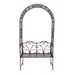 Anatola Rustic Garden Arch w/Bench Seat - Cream, Brown