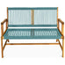 Kaira  Acacia Wood Bench/Garden Loveseat - Nile Blue or Grey