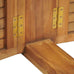Giverny Solid Teak Wood Folding Bar Table w/Umbrella Hole 155x53x105 cm