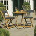 Cezara Acacia Wood with Beige Cushions Outdoor Bistro Set - 2 or 4 Seater