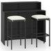 Aloma 3 Piece Garden Bar Set with Cushions - in choice of 3 colours