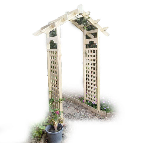 Uborea Ready-to-Build Garden Arch Kit - 2 Designs Swiss Peak or Pagoda